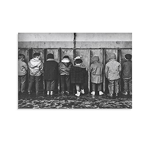 WLHSIN Poster vintage Pipi Pigeon par Robert Doisneau Impression créative sur toile pour salon, chambre à coucher, club, décoration murale 30 x 45 cm