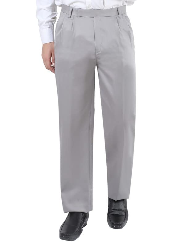 particle Pleat-Front Formal Trousers Regular Fit for Men, Waist Sizes 32-46-picture-29