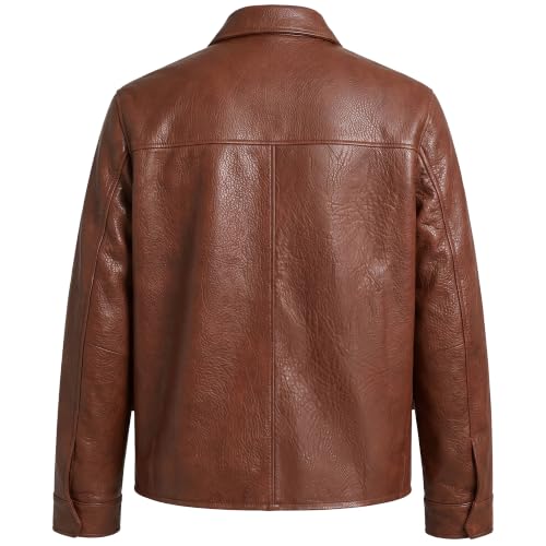Image of Snuff Leather Jacket Genuine Lambskin Leather Jacket For Men Vintage Classic Snuff Style with Zip Out Liner