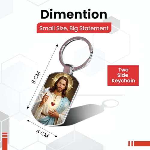 Image of Stylish Metal Keychains with Permanent Glossy Print - Inspirational Quotes & Spiritual Designs - Perfect Key chains for loved ones, Personal Use, Gifts & Return Gifts