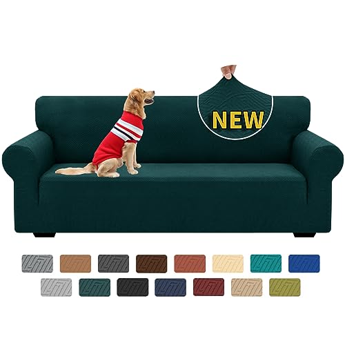 XINEAGE Housse de Canapé 3 Places Extensible, Housses de Canapé 1 Pièce Jacquard pour Le Salon, Housses de Canapé Universelles pour Chiens, Protecteur de...