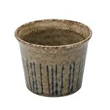 美濃焼 蕎麦猪口 そば猪口 カップ 約10cm 電子レンジ 食洗機対応 松葉 ベージュ 日本製 133-62013