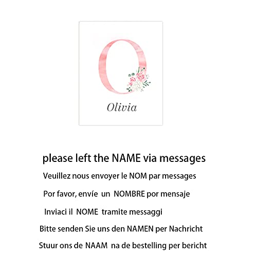 3 Quadro Nome Bambino Elefante Leone con