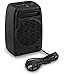 BOVADO USA Portable 166648 Ceramic Space Heater, Personal Warming Fan with Adjustable Thermostat, Carrying Handle & Safety Features-by Comfort Zone (Black), 10 x 6 x 6