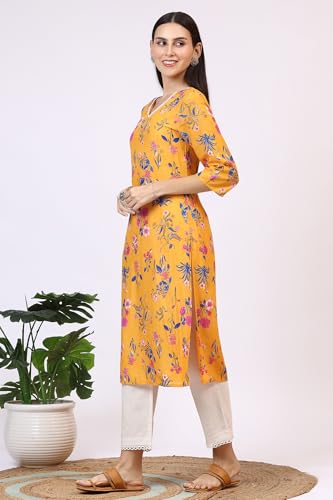 Image of W for Woman Pink Bold Geometric Printed Pure Cotton Straight Kurta