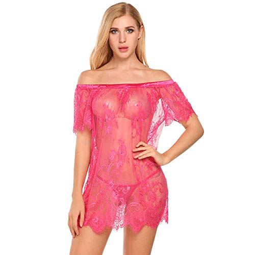 Nuisette grande taille sexy lingerie babydoll voir à travers et homewear dentelle