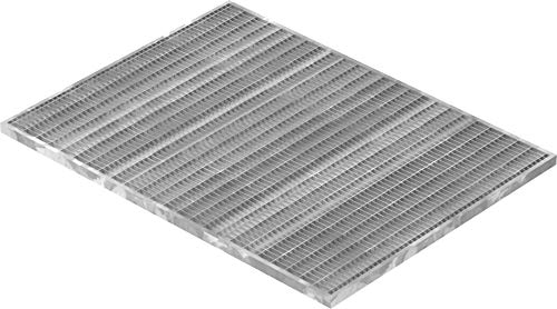 Fenau | Caillebotis/Grille conforme aux normes de l'industrie du bâtiment, Dimensions : 590 x 790 x 20 mm, Dimensions du maillage: 30/10 mm, galvanisée, cadre: 600 x 800 x 23 mm)