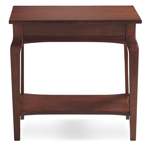 Image of Leick Home Stratus End Table, 24 inch, Heartwood Cherry