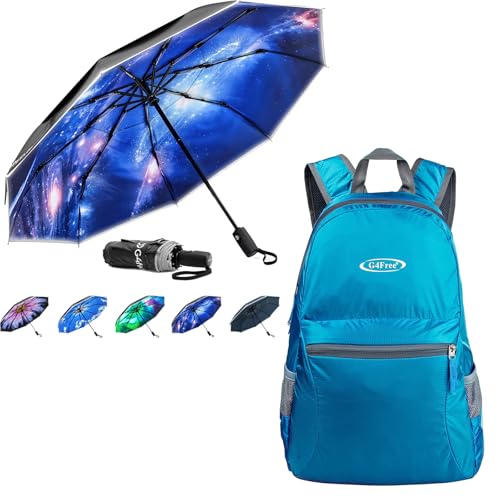 Mochila liviana G4Free 20L plegable con paraguas compacto miniatura 1