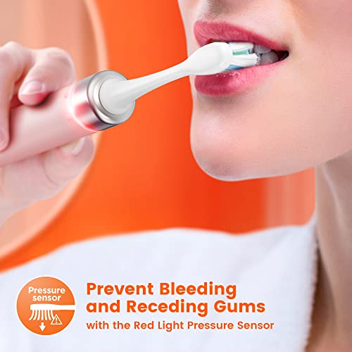 Bitvae Ultrasonic Whitening Toothbrush, Rechargeable Electric Toothbrush, S2 Sonic Toothbrush With 8 Brush Heads & Travel Case, 5 Modes, 4 Hr Charger Last 100 Days Power Toothbrush #TOP3