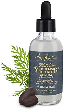 SheaMoisture Itch Relief Serum Hair Serum for Braids Jojoba Oil Hair Serum with Shea Butter 1.9 oz