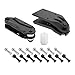 sharprepublic Camiones de Patines de Surf 6.25"Equipo de Tablas de Surf Puente de patineta Soporte de Resorte Adaptador de riel y Surf Longboard Herramientas de - Negro