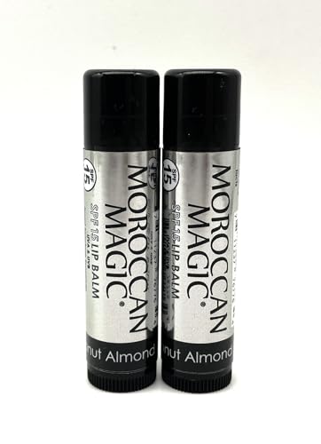 Image of Moroccan Magic Coconut Almond SPF 15 Lip Balm | Argan Oil & Essential Oils | Family Owned | Cruelty Free | 2 Pack