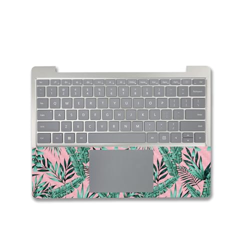 Image of MightySkins Carbon Fiber Skin Compatible with Microsoft Surface Laptop Go 3 (2023) Full Wrap Kit - Two Tone Tropical | Protective, Durable Textured Carbon Fiber Finish | Made in The USA