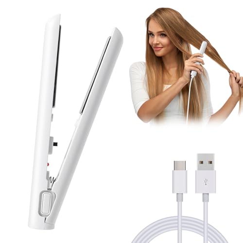 Mini Piastra per Capelli USB Piastra Capelli da Viaggio per Stili Ricci e Lisci Riscaldamento Rapido