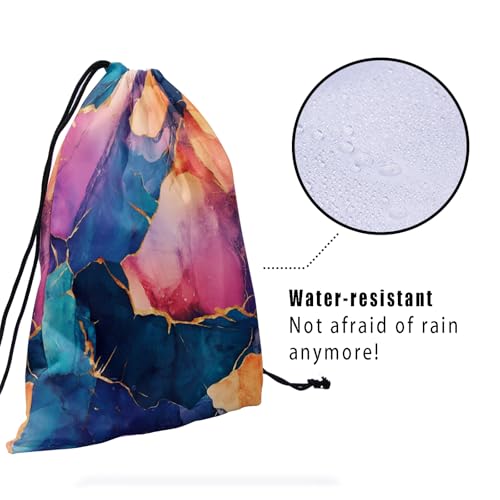 Image of Nerxy Colorful Marble Gymnastics Grip Bag - Marbling Grip Bags for Gymnastics Mini Gym Bag Marbled Drawstring Storage Pouch Adjustable