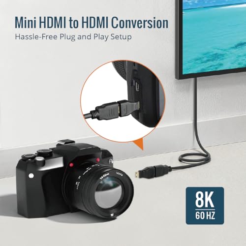 Adaptador Mini HDMI a HDMI 8K Tecmojo 2 unidades miniatura 5