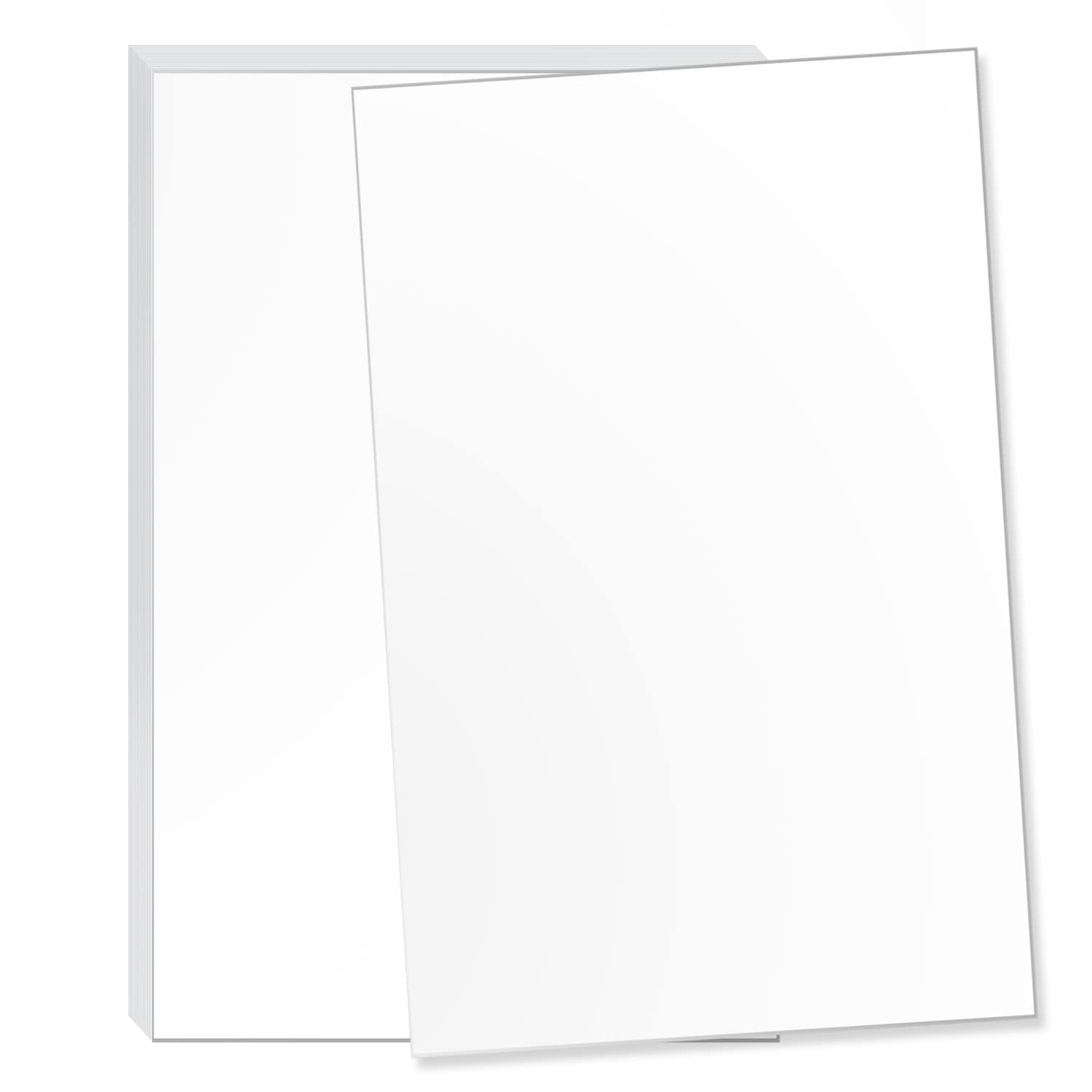 NextDayLabels - 80 lb. (216 gsm) Cover Card Stock, 50 Sheets per Pack, Great for Printing, School Projects, Flyers, Invitations, Arts N Crafts, DIY Projects, and Much More (11x17" WHITE)