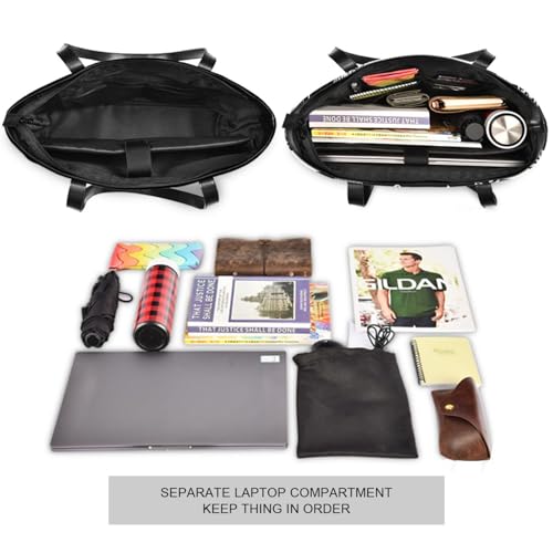 Black White Striped Retro Summer Cool classy laptop tote bag for women with zipper travel tote bag for men with lunch 5