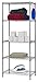 Muscle Rack WS241459-5S 5 Tier Wire Shelving with Hooks in Silver, 59