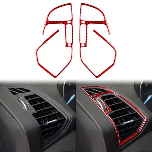 JKYUKU Real Carbon Fiber for Ford Accessories Dashboard Both Sides Air Vent