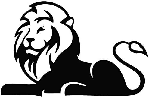 Lion Sit Post - Animal Decal Vinyl Car Wall Laptop Cellphone Sticker
