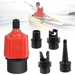 Colchón Hinchable Coche Decathlon UCNOGIM Adaptador Paddle Surf Adaptador Compresor Piezas de Válvula SUP 4 Boquillas Diferentes Adaptador Inflador Eléctrica para Tabla de Paddle Surf Kayak Barca Hinchable Colchón Flotadores Piscinas