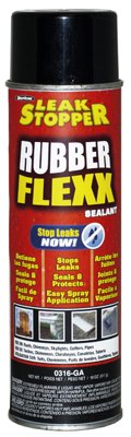 Leak Stopper Rubber Flexx Leak Repair & Sealant Spray 18 Oz | Just Point & Spray for Making Basic Repairs on Wood, Asphalt Roofing, Metal and Masonry Surfaces | Flexible Seal | Black |