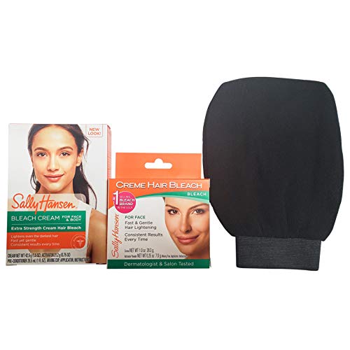 Sally Hansen Extra Strength Body Bleach Kit & Crème Bleach for Face Regular