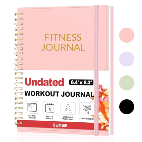 Fitness Journal Workout Planner for Women & Men, A5 (6.4' x 8.3') Workout Journal Log Book Planner...