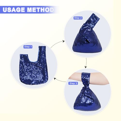 Image of Eternal Beauty Sequin Wristlet Bag, Reinforced Sparkly Evening Clutch for Wedding Guest, Cruise & Prom Mini Purse