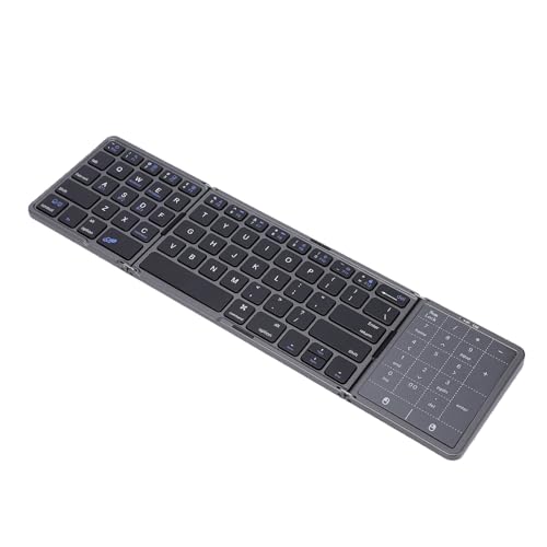 Clavier Bluetooth pliable Tosuny avec pavé tactile et connexion multi-dispositifs USB C