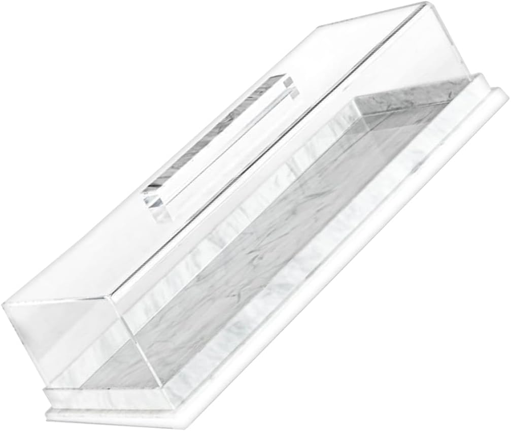Rectangular Bakery Serving Tray Marble Effect Food Display Case With Cover