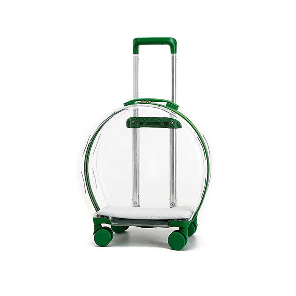 Bolsa de gato transparente portátil Multifuncional Mochila para mascotas Trolley