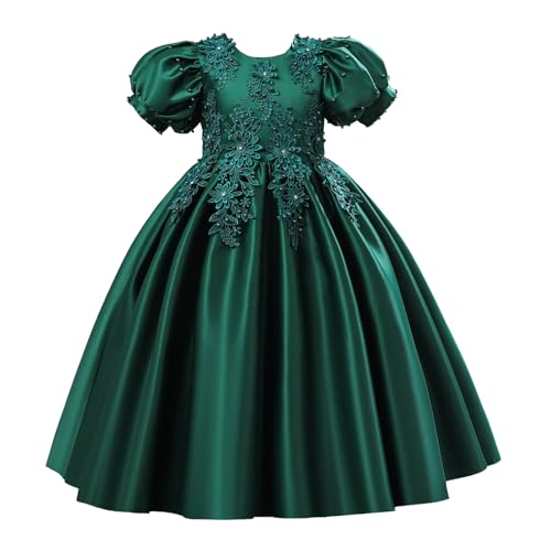 New front Fille Robe Princesse elsabe Manches Courtes Floral Déguisements pour Enfant Costume Reine des Neiges Robe de Soirée Baguette Magique Couronne...