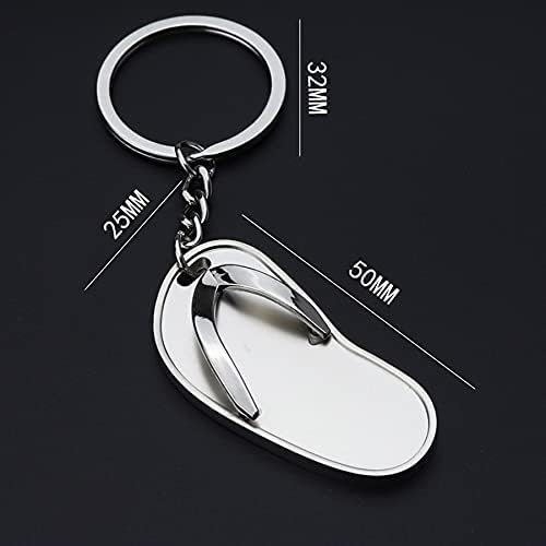 ARFUKA Keyring 3D Slipper Metal Keychain Flip Flops Pendant Key Chain Key Ring Women Men Gift for Christmas and Birthday - Image 5