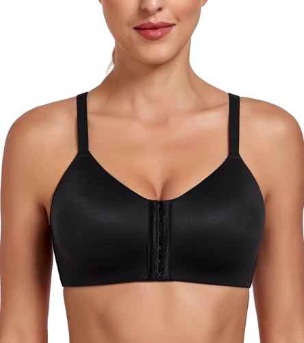 Soutien-gorge fermeture avant grande taille sans armatures avec dos nageur confortable
