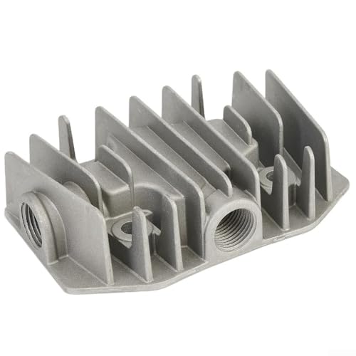 Cabezal de cilindro de compresor de aire, rosca G1/2 pulgadas, 48 mm x 72 mm, cubierta de refrigeración de aluminio, piezas de repuesto para accesorios de compresor de aire