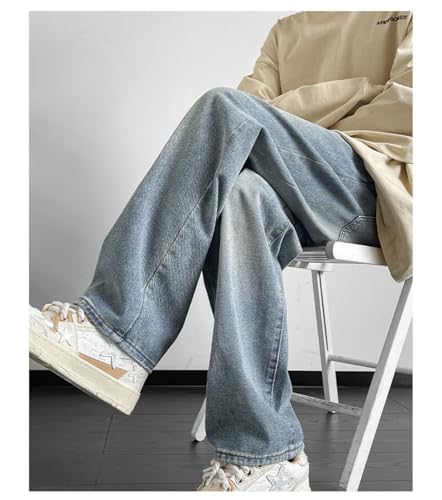 Pants Trousers Denim Spring Youth Style Versatile Jeans Men's Straight Tube Comfortable High End 5