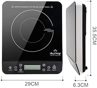 Duxtop Induction Hob, Induction Cooker Countertop Burner with LCD Sensor Touch 2100 Watts, 20 Temperature Levels, 20 Power Levels, 10-hour Timer, Safety Lock Design 9600LS