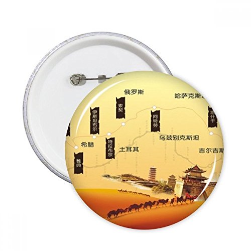 Broches chameau désert réparer ou décorer vêtement lot 5 badges ronds L
