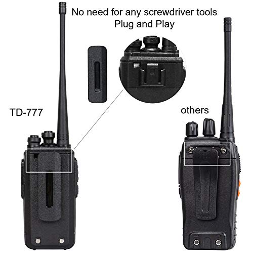 TIDRADIO TD-777 Two Way Radio Rechargeable Long Range 2Way Radios UHF Radio VOX 2 Way Radios Walkie Talkies for Adults with Secret Service Earpiece 10 Pack