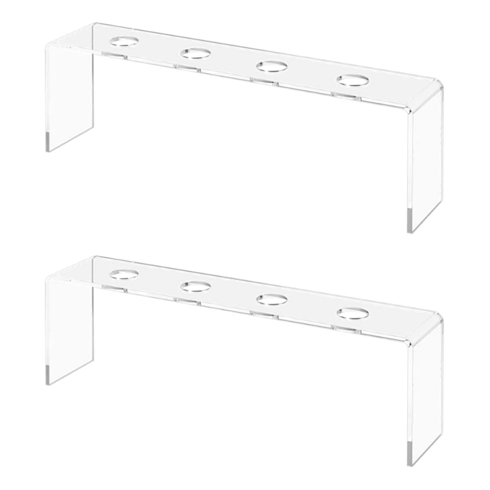 Buxuaaaa Wine Bottle Organizers Set Practical Clear Countertop Display for Kitchen Cabinet Storage Multipurpose Wine Storage Shelf