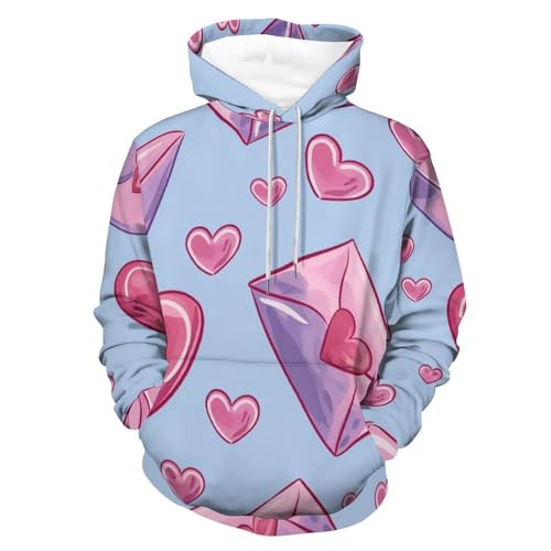 Sweat à capuche rose cœur chaud et stylé pour éviter les coups de froid