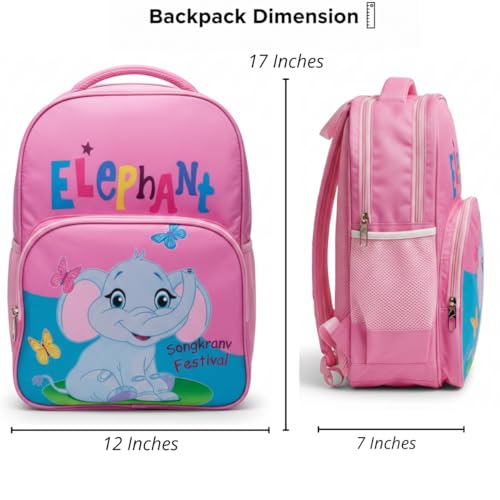 Image of Stylbase Cartoon Printed School Bag for Boys and Girls | Waterproof Backpack Bag for Travelling Sports | Kids Bag Ideal for UKG Nursery 1st Class | School Bags for 5 7 Years 15 Inches