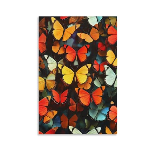 Impression sur toile papillon de qualité artistique pour mur 50x75