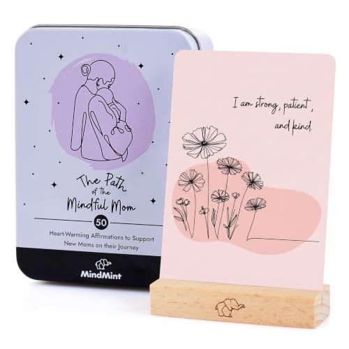 MindMint New Mom Affirmation Cards - 50 Postpartum Affirmation Cards for Women - Pregnancy...