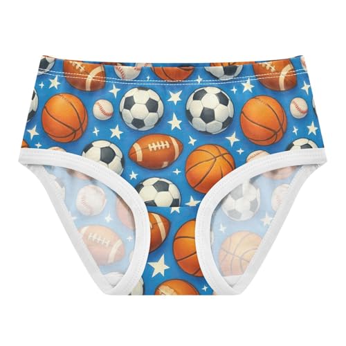 Joisal Cute Footballs Basketballs Blue Toddler Underwear Floral 2t Cotton Girl Panties Cute Bright Briefs Undies Kids