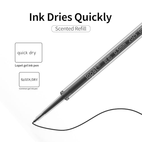 Pack 4 bolígrafos retráctiles de tinta gel 0.5mm negro miniatura 5