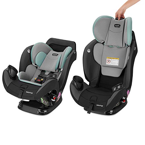 Evenflo EveryStage LX All-in-One Car Seat, Convertible Baby Seat, Convertible & Booster Seat, Grows with Child Up to 120 lbs, Angled for Comfort & Safety, 3-Times-Tighter Installation